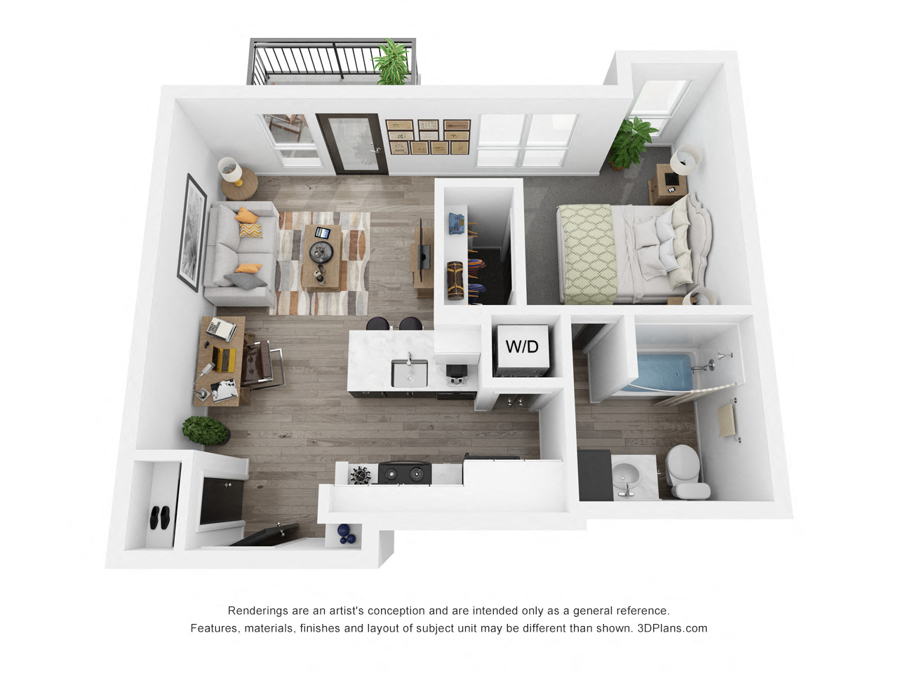 Birch - Studio at Uptown Square Apartments, Troy, 48083